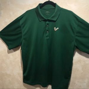 SOLD:  USF Bulls Polo Shirt Green Short Sleeve